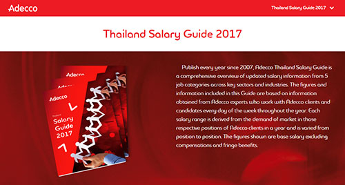 Thailand Salary Guide 2017 research tool