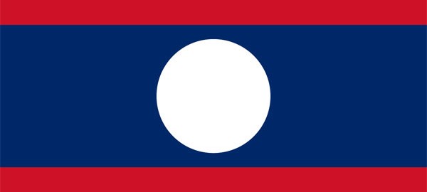 Laos flag & emblem