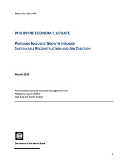 Philippine economy update - World Bank report