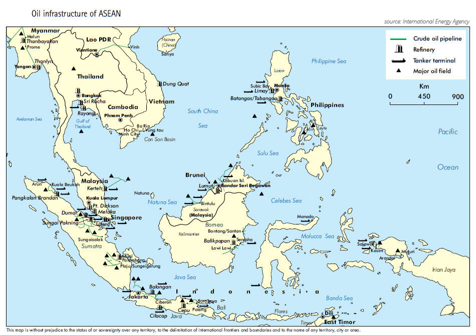 Oil infrastructure of ASEAN