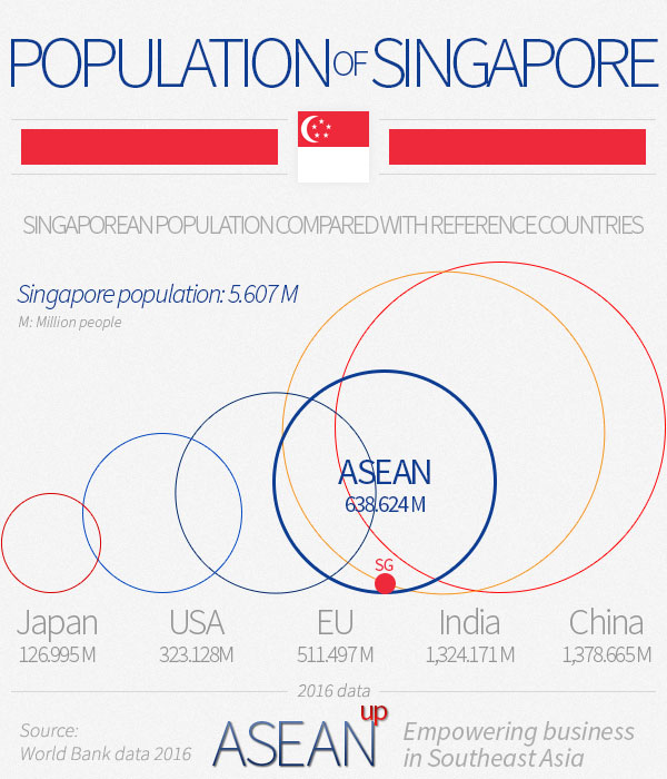 Singapore population infographic