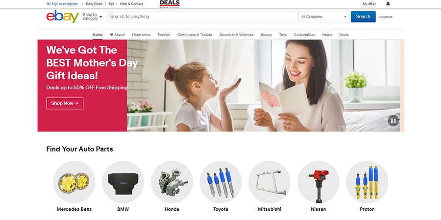 eBay Malaysia website