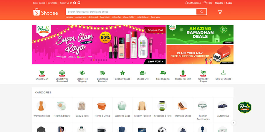 Shopee Malaysia website