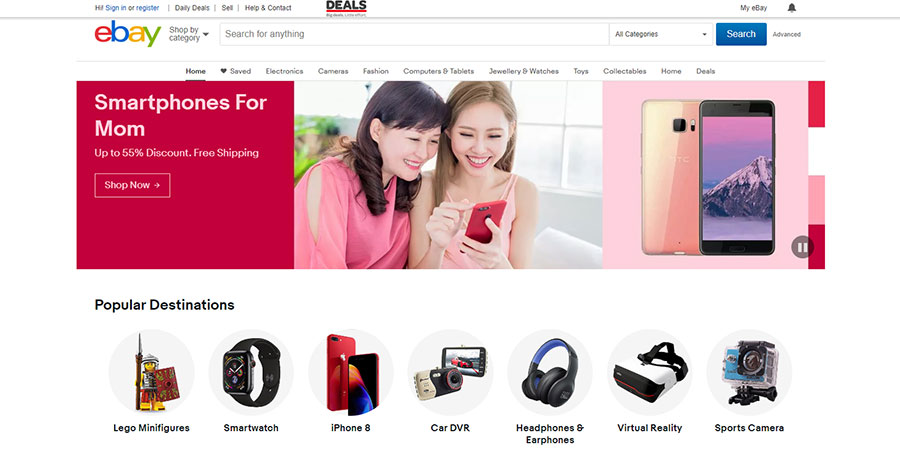 Ebay Singapore website