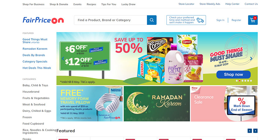 FairPrice On website