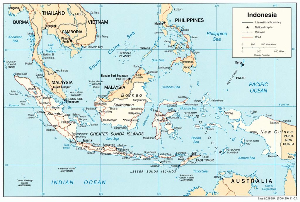 Political map of Indonesia (2002)