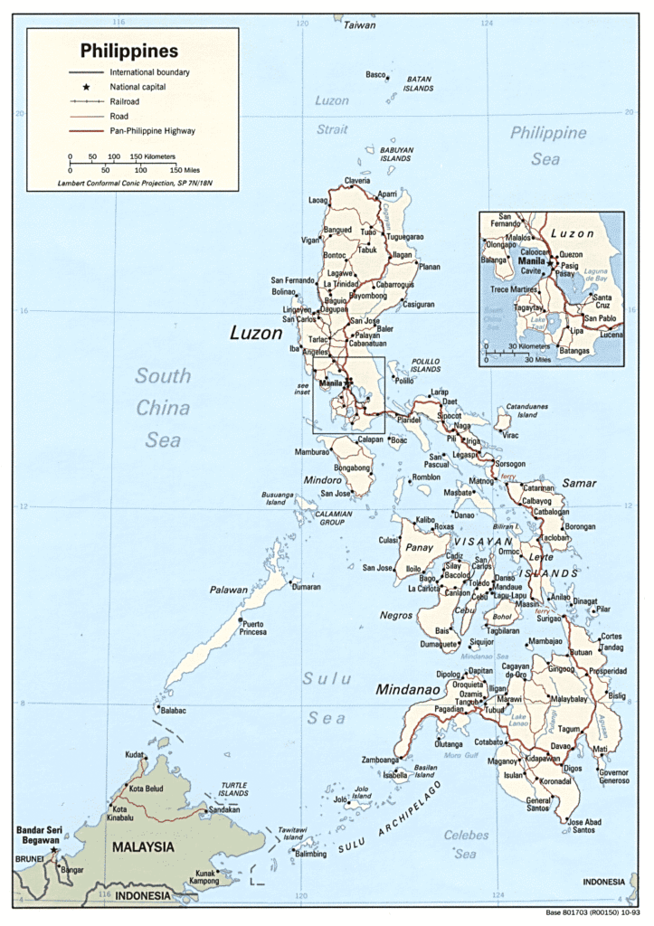 Political map of the Philippines 1993