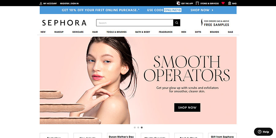 Sephora Singapore website