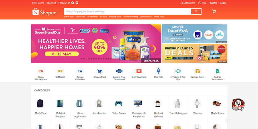 Shopee Singapore website