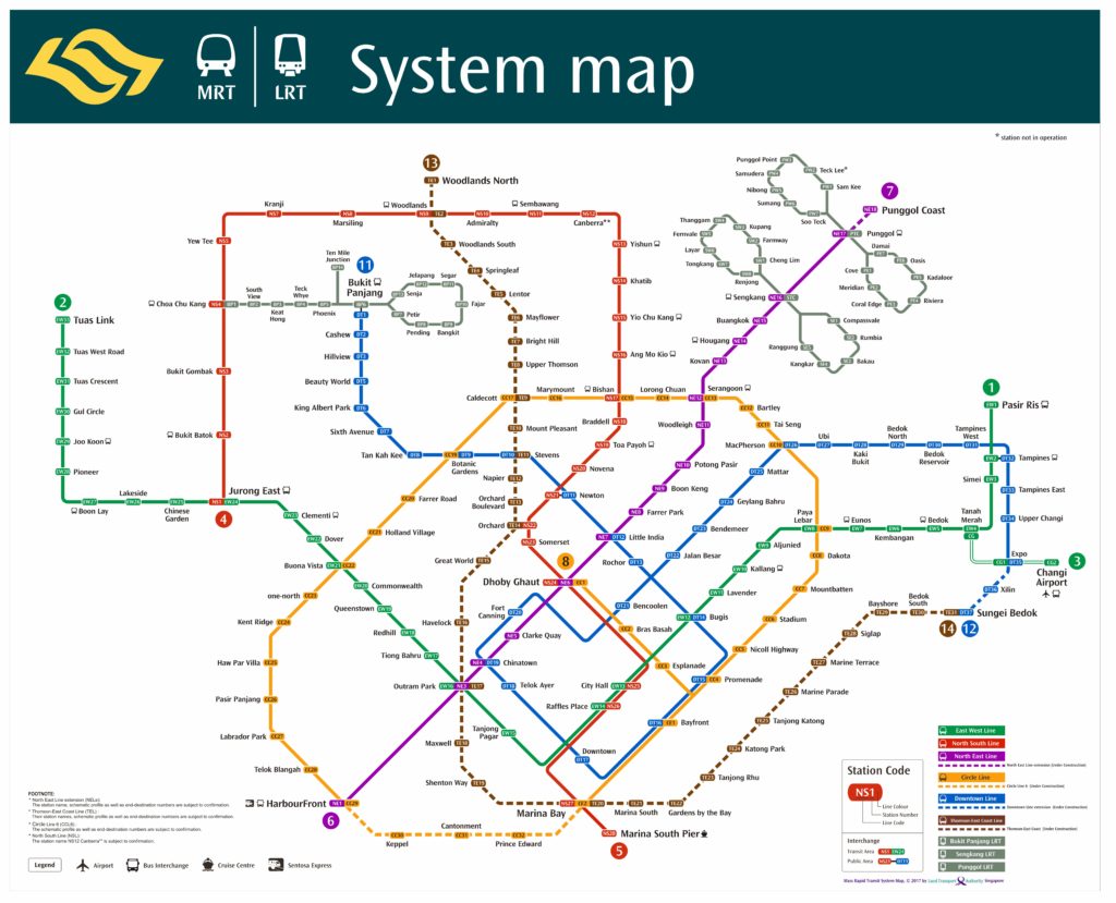 Singapore MRT-LRT transport system