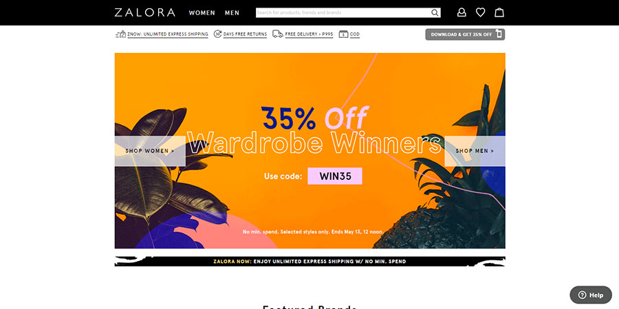 Zalora Philippines website