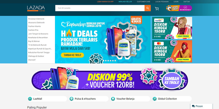 Lazada Indonesia website