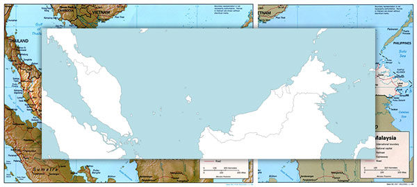 6 free maps of Malaysia