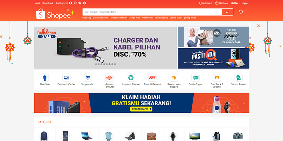 Shopee Indonesia website