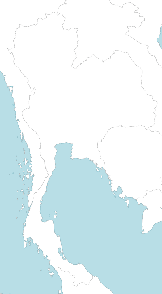 Large Thailand blank map with countries borders