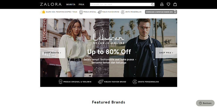 Zalora Indonesia website