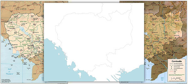Free maps of Cambodia