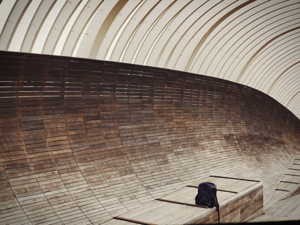 Singapore architecture indoor wooden curve