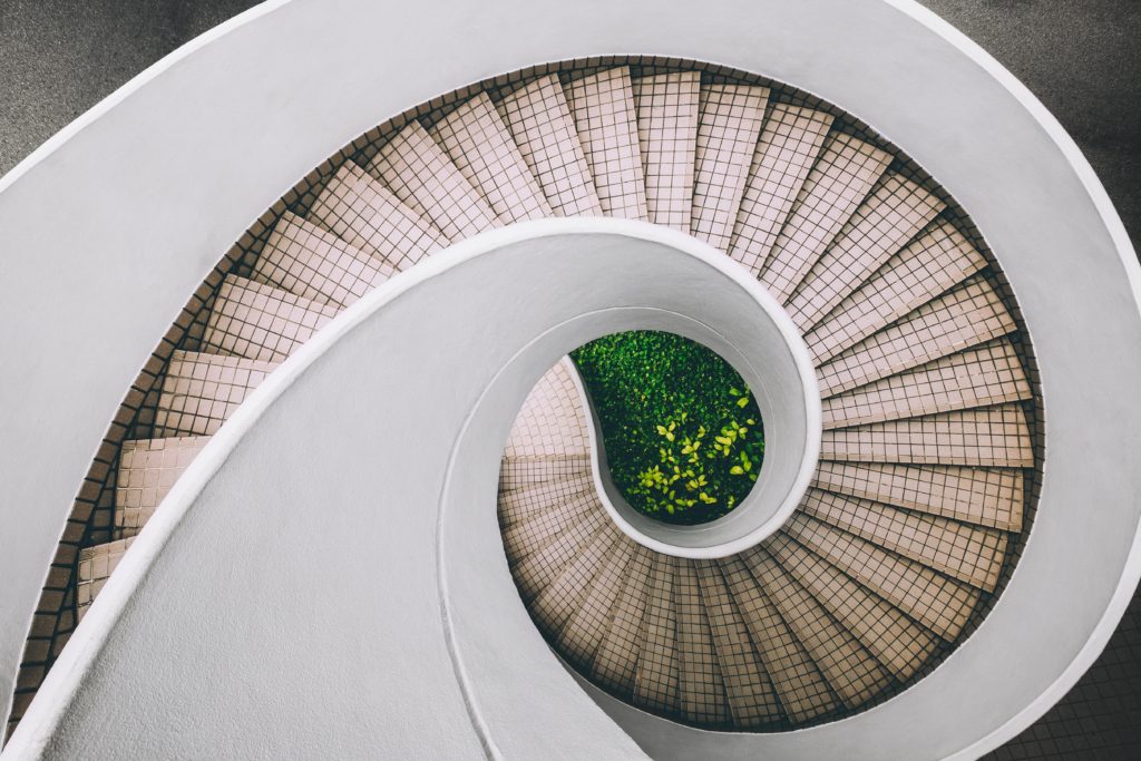 Singapore architecture seashell stairs