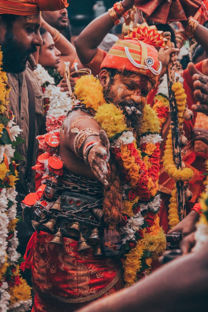 Malaysian Hindu men during a festival