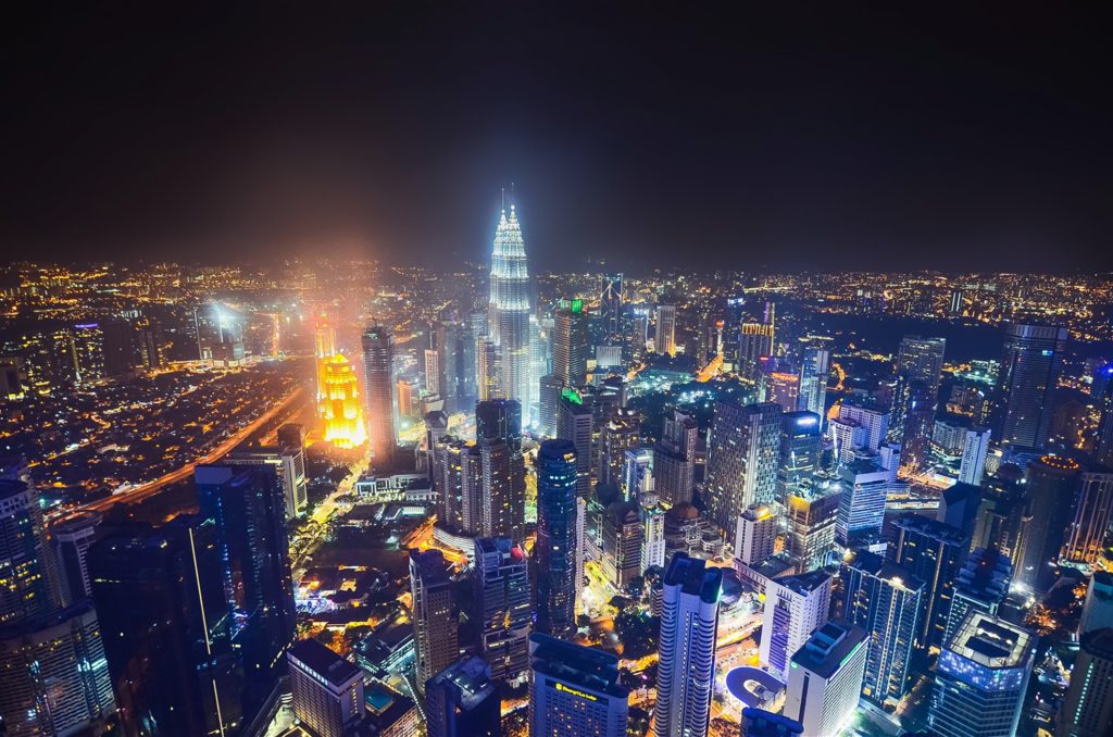 Kuala Lumpur city with the Petronas towers