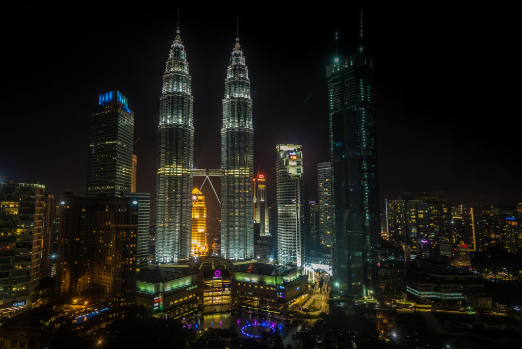 View of Kuala Lumpur with the Petronas towers