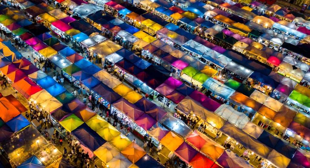 Night market from above
